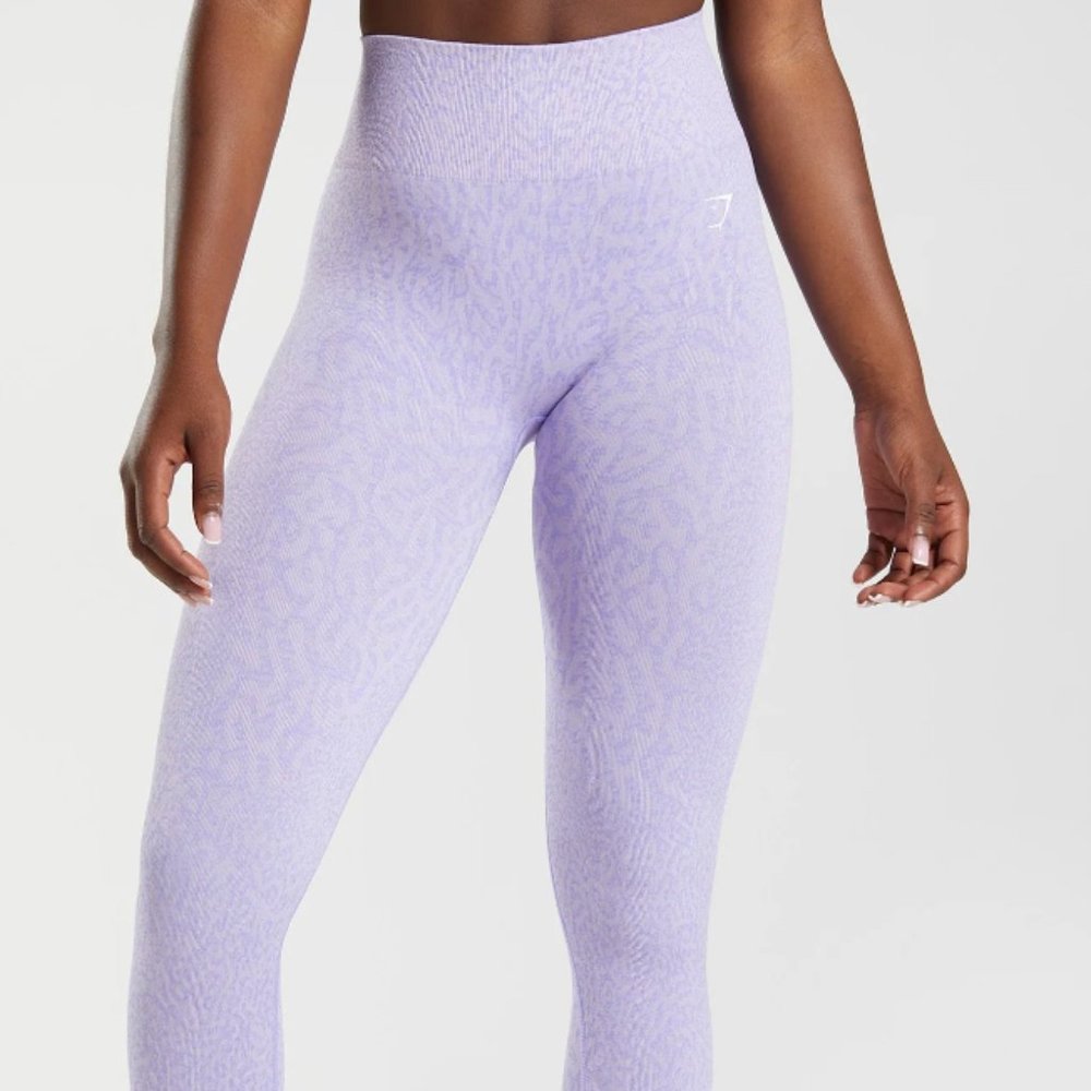 Gymshark Adapt Animal Seamless Leggings - Reef|Soft Lilac SIZE LARGE